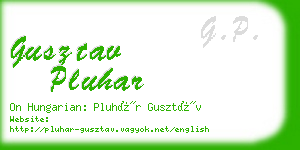 gusztav pluhar business card